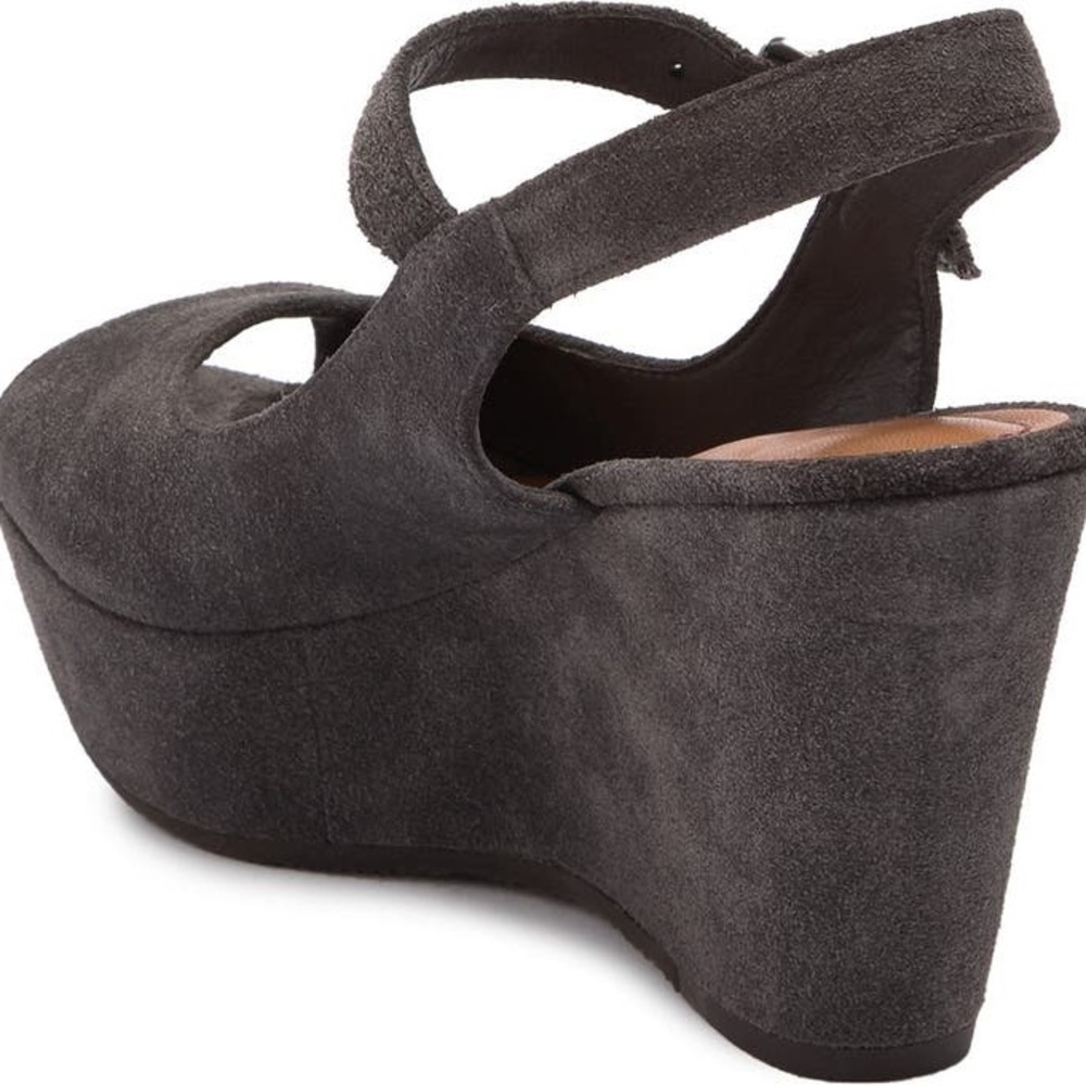 TRASK Tessa Platform Wedge Sandal, Grey, Size 9.5, NIB - Picture 5 of 15
